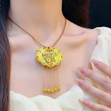 Load image into Gallery viewer, Floral silk inlaid with gold lock
