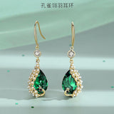 Load image into Gallery viewer, Peacock earrings